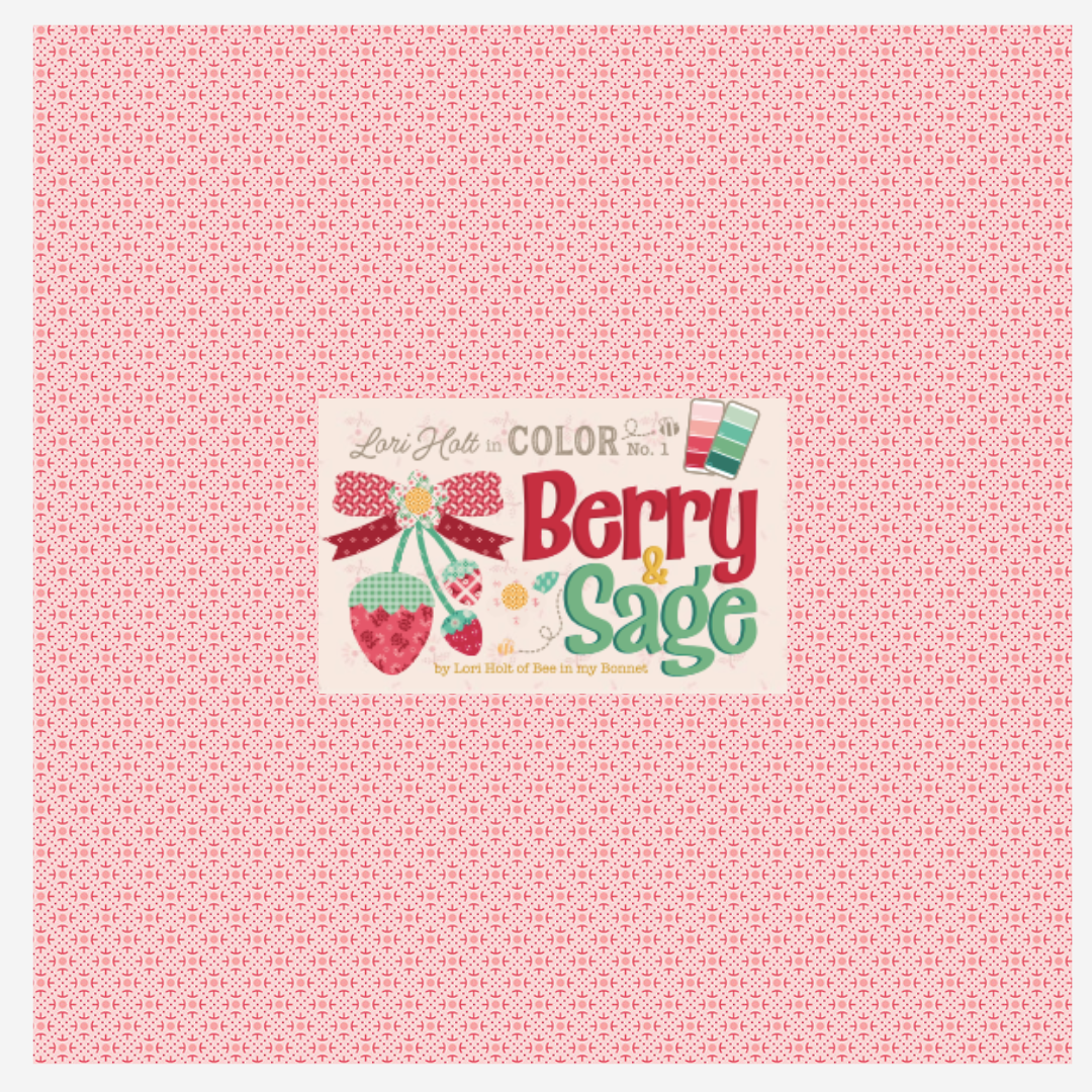 Berry & Sage by Lori Holt Curated Bundle (7 fabrics) for Riley Blake Designs, Half Yard and Fat Quarter Bundles