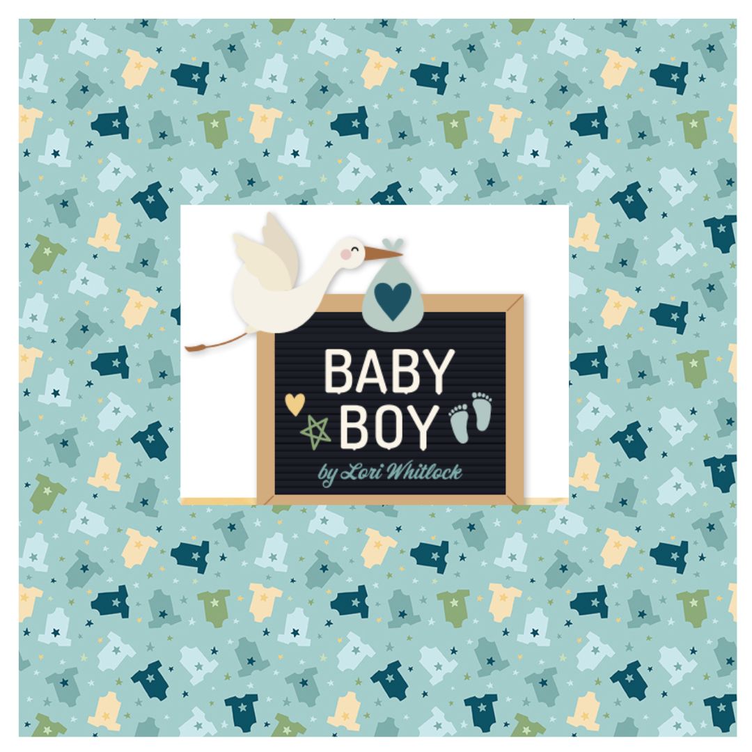 Baby Boy by Lori Whitlock for Riley Blake Fabrics, Curated 7 Fabric Half Yard and Fat Quarter Bundles