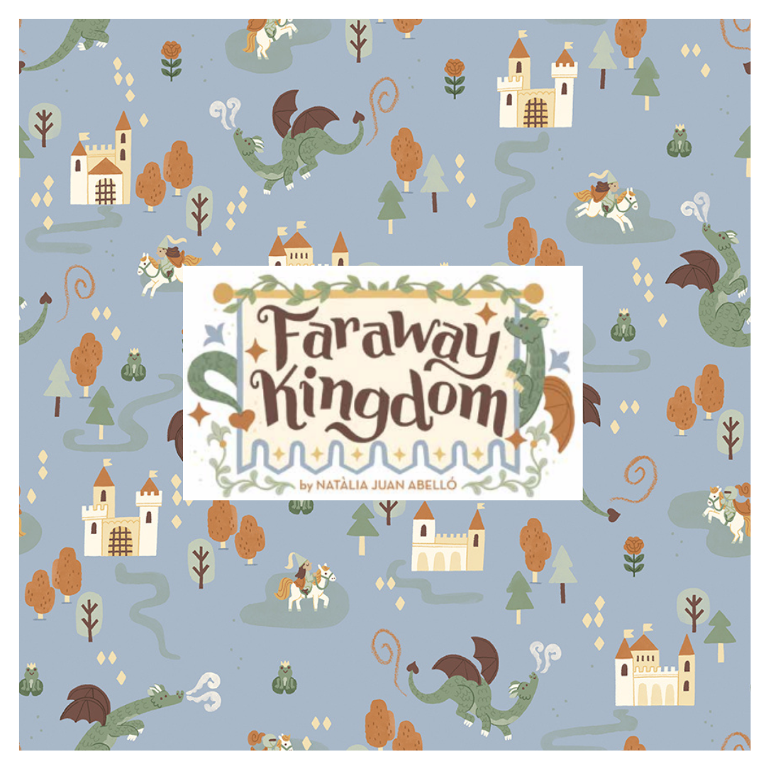 Faraway Kingdom by Natàlia Juan Abelló Curated Fat Quarter and Half Yard Bundles (6 fabrics) by Riley Blake Designs