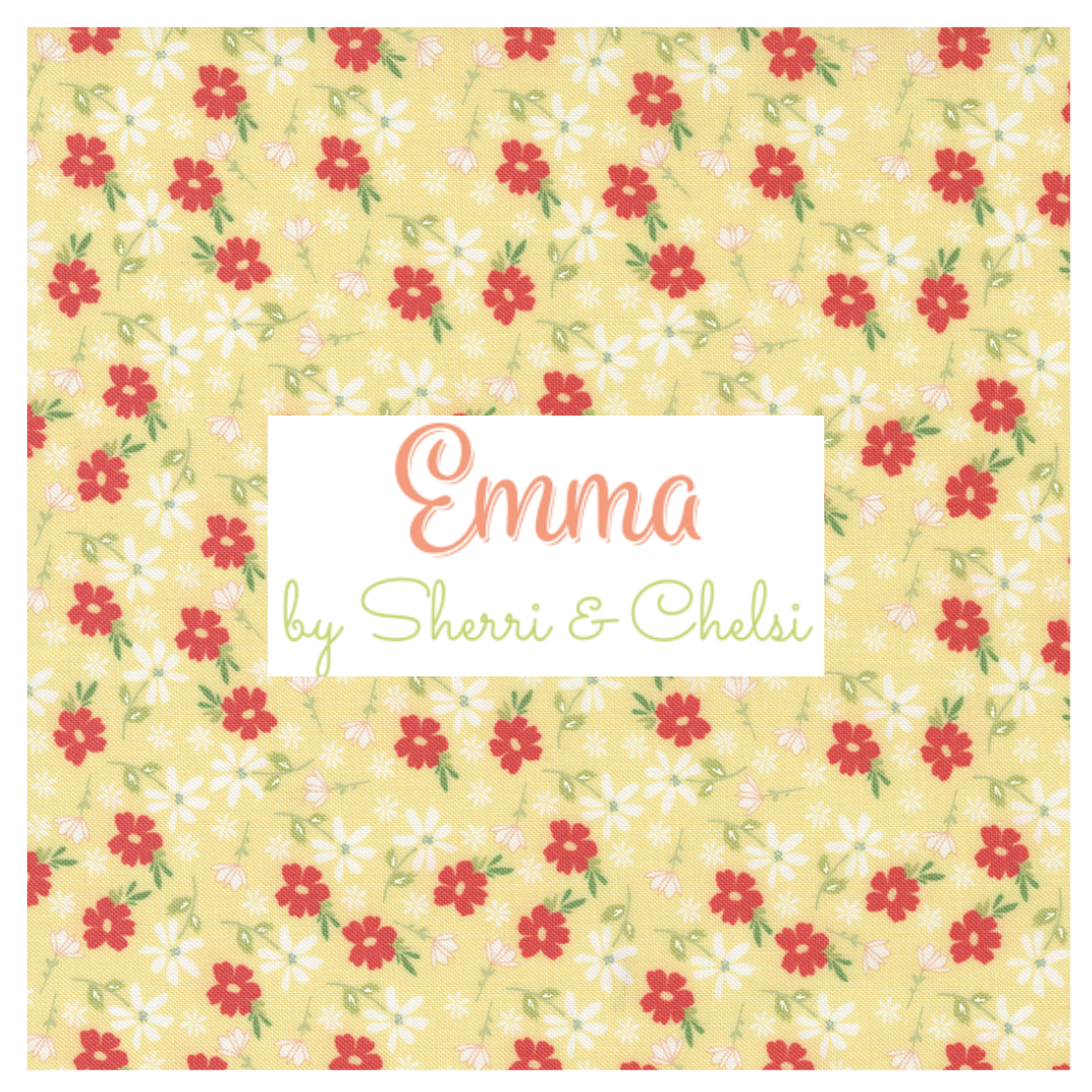 Emma 6 fabric Curated Half Yard and Fat Quarter Bundles by Sherri and Chelsi for Moda Fabrics
