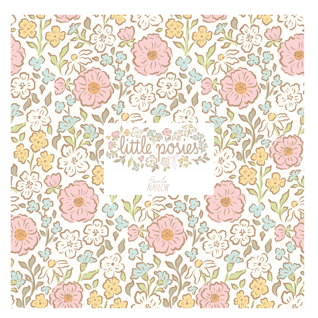 Little Posies by Cayla Naylor Curated Fat Quarter and Half Yard Bundles (7 fabrics) by Riley Blake Designs