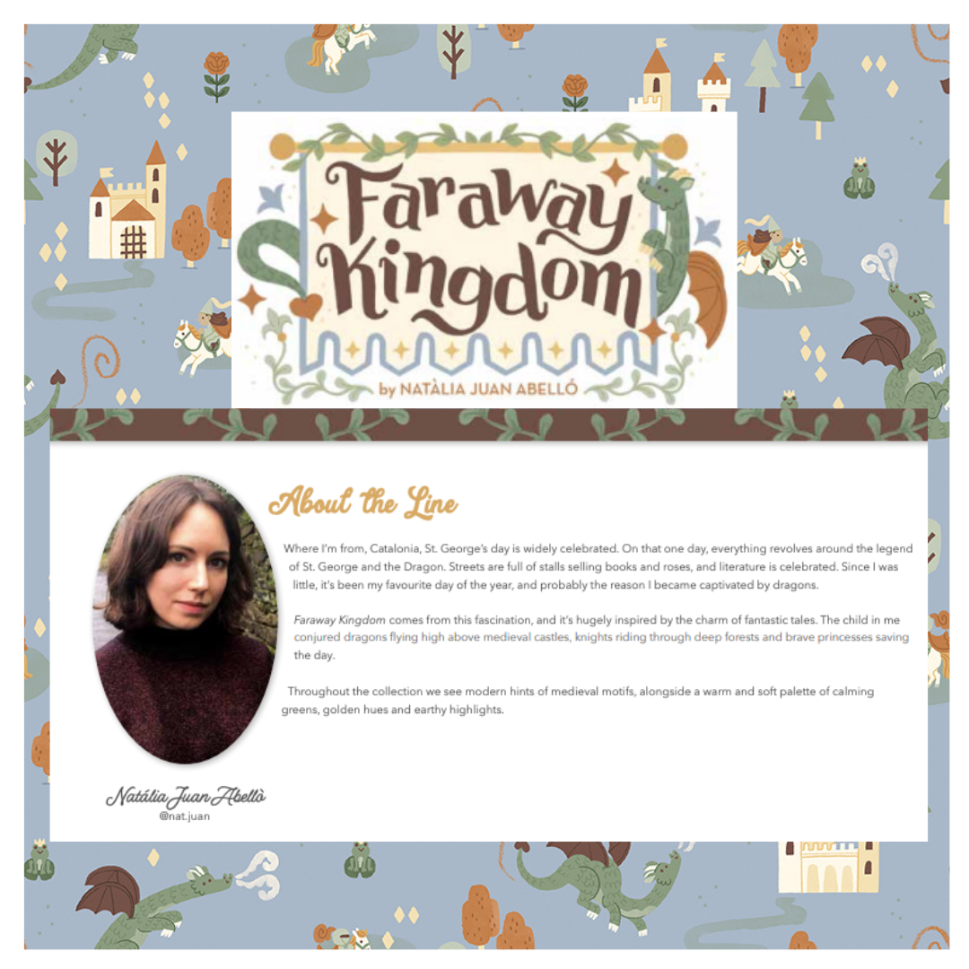Faraway Kingdom by Natàlia Juan Abelló Curated Fat Quarter and Half Yard Bundles (6 fabrics) by Riley Blake Designs