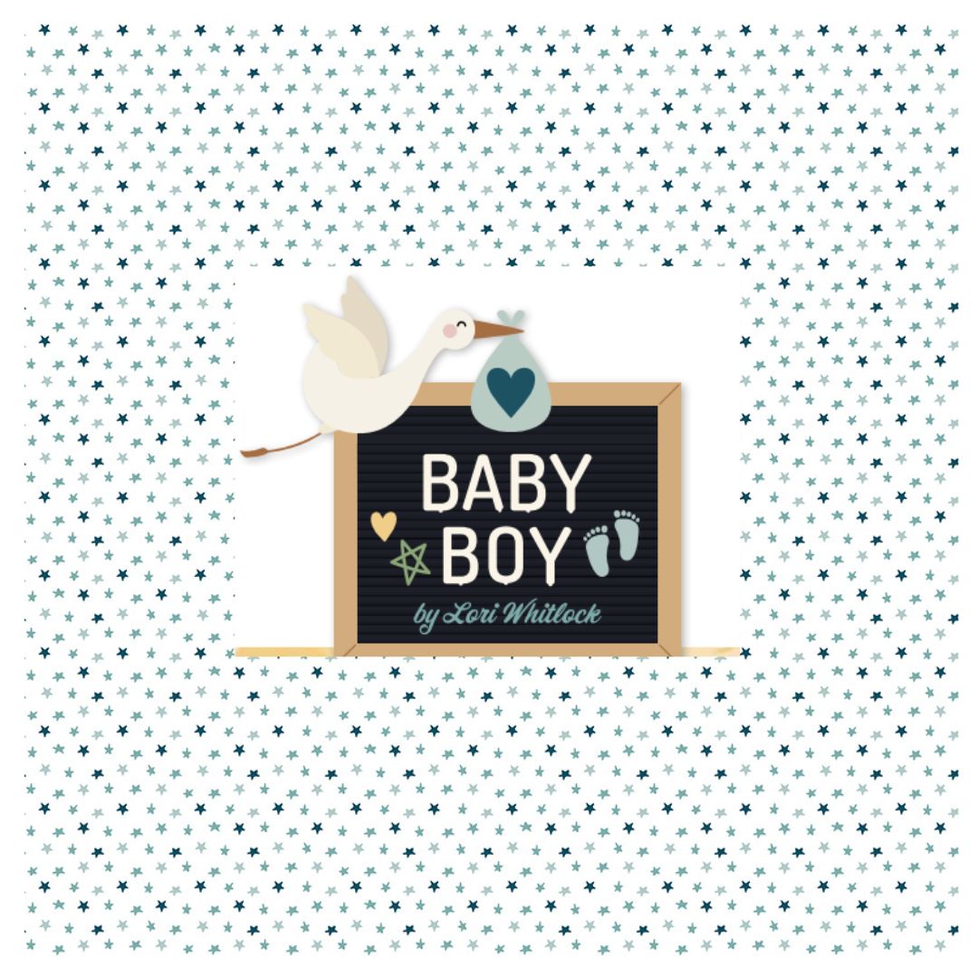 Baby Boy by Lori Whitlock for Riley Blake Fabrics, Curated 7 Fabric Half Yard and Fat Quarter Bundles