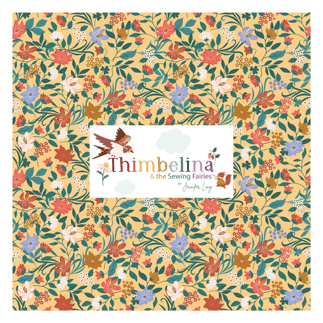 Thimbelina & the Sewing Fairies by Jennifer Long for Riley Blake Fabrics, Curated 7 Fabric Half Yard and Fat Quarter Bundles