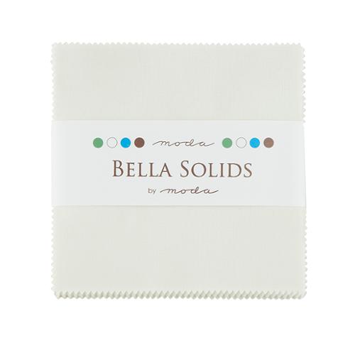 Bella Solids Charm Pack Porcelain (42 5x5" squares) by Moda Fabrics 9900PP 182