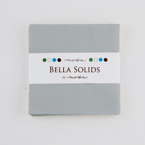 Bella Solids Charm Pack Steel (42 5x5" squares) by Moda Fabrics 9900PP 184