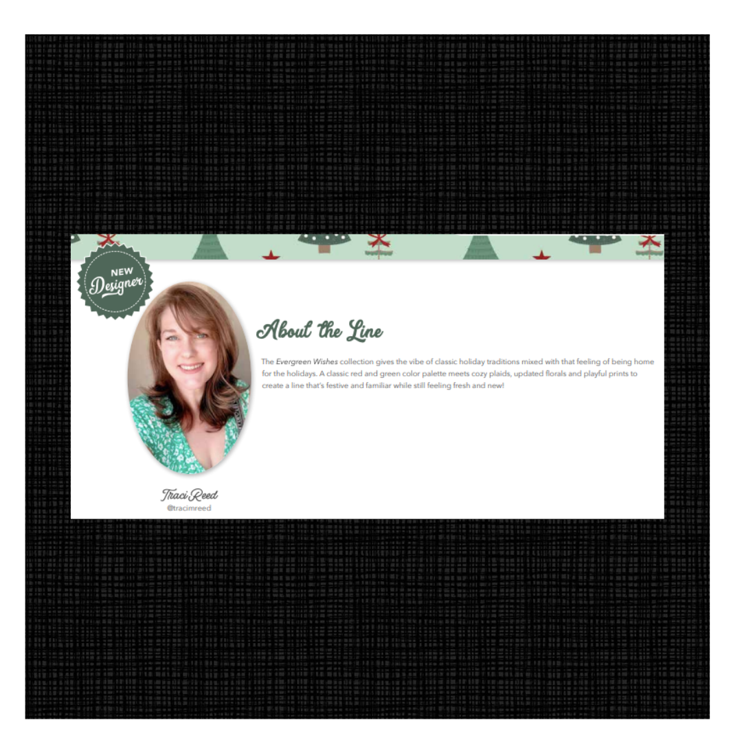 Evergreen Wishes Curated (7 fabrics) Bundles by Traci Reed for Riley Blake Fabrics, Half Yard and Fat Quarter Bundles