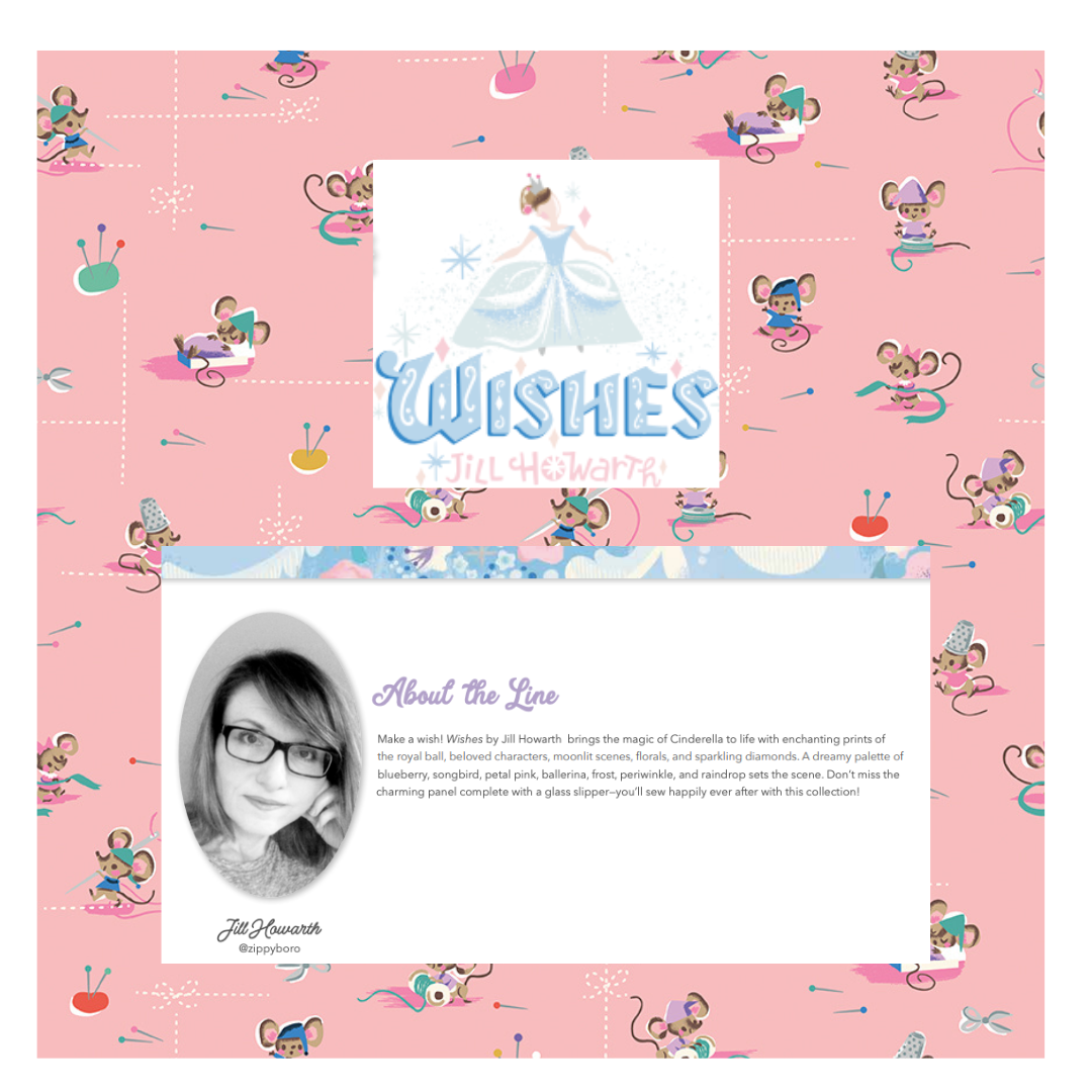 Wishes Bundle 2 by Jill Howarth Curated Fat Quarter and Half Yard Bundles (7 fabrics) by Riley Blake Designs