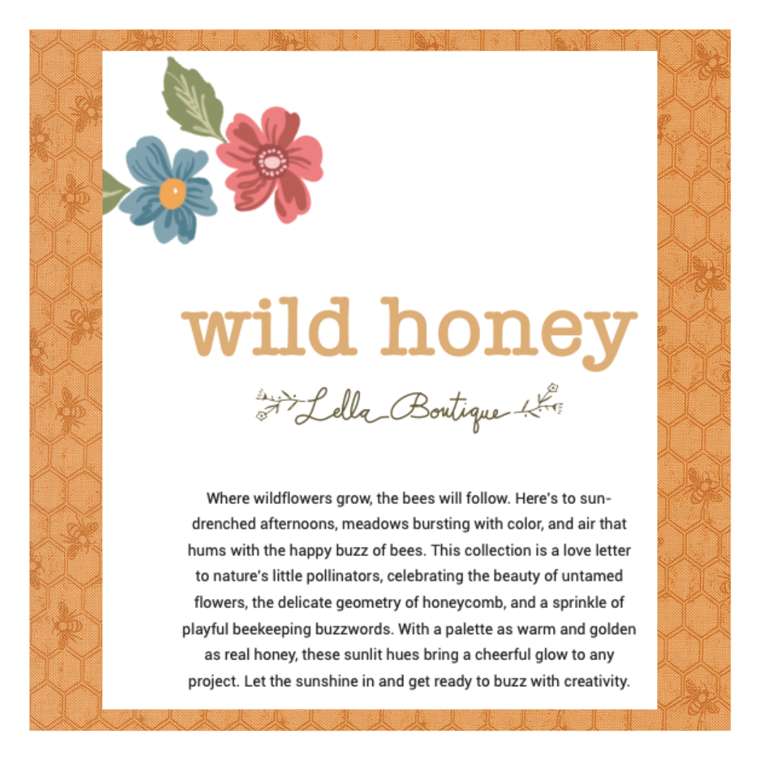 Wild Honey Curated Fat Quarter and Half Yard Bundle (7 fabrics) by Lella Boutique for Moda Fabrics