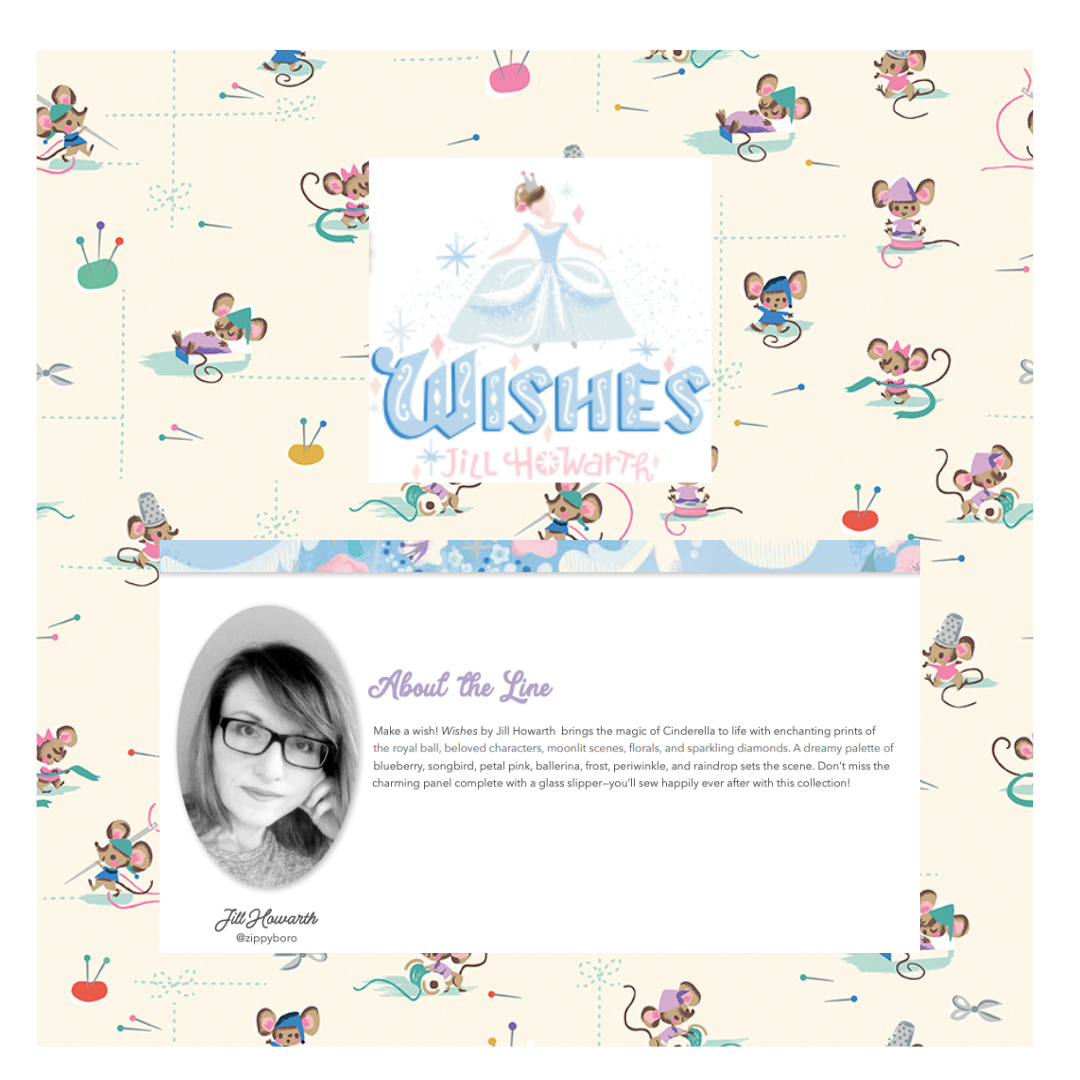 Wishes Bundle 3 by Jill Howarth Curated Fat Quarter and Half Yard Bundles (7 fabrics) by Riley Blake Designs