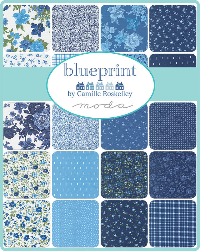 Blueprint Charm Pack (42 5" squares) by Camille Roskelley for Moda Fabrics 55330PP