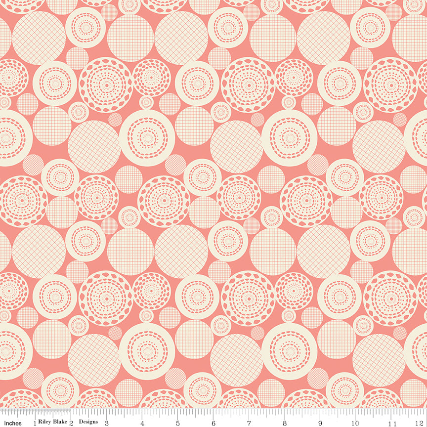 Butterfly Blossom Papercut Floral Coral for Riley Blake Fabrics C13273-CORAL