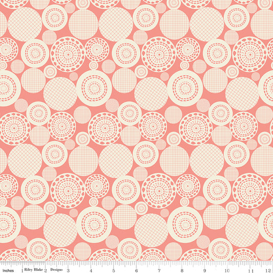 Butterfly Blossom Papercut Floral Coral for Riley Blake Fabrics C13273-CORAL