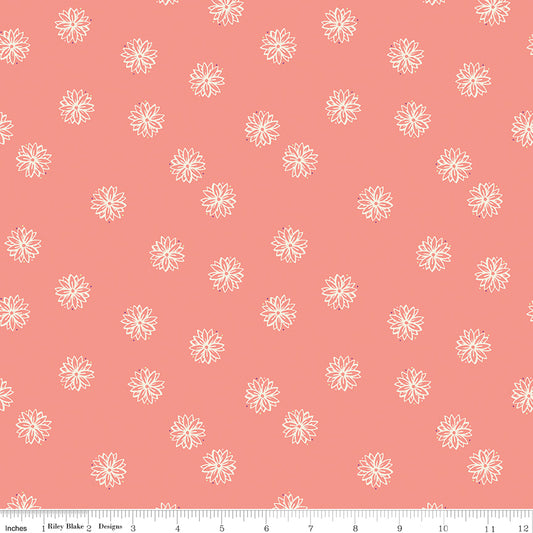 Butterfly Blossom Floral Coral for Riley Blake Fabrics C13274-CORAL