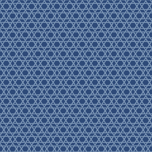 Hanukkah Nights Star of David Blue for Riley Blake Fabrics C13432-BLUE