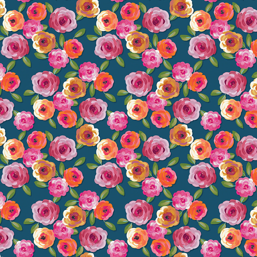 Poppies & Plumes Floral Oxford for Riley Blake Fabrics C14291-OXFORD