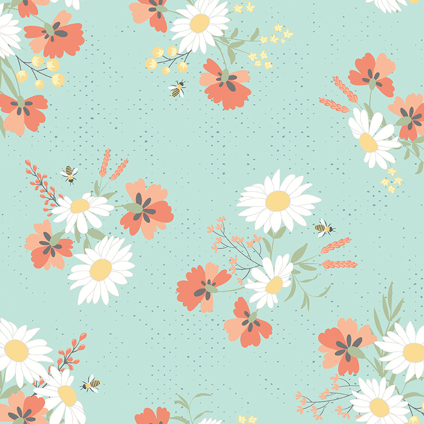 Sunshine and Sweet Tea Main Mint for Riley Blake Fabrics C14320-MINT