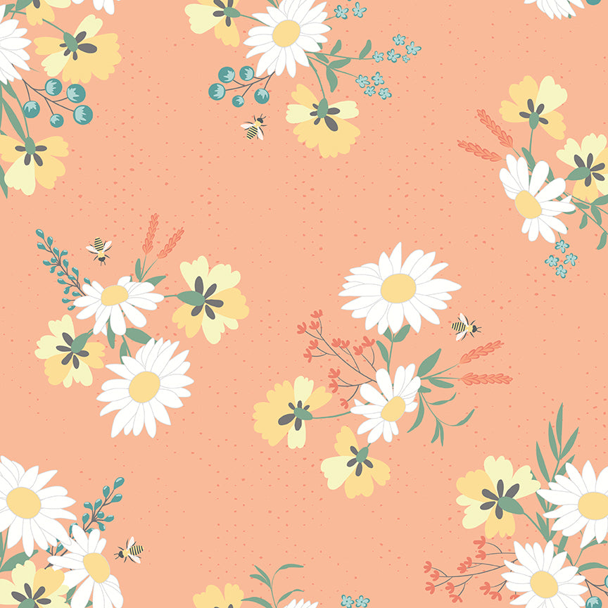 Sunshine and Sweet Tea Main Peach for Riley Blake Fabrics C14320-PEACH