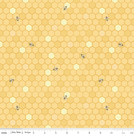 Sunshine and Sweet Tea Honeycomb Sunshine for Riley Blake Fabrics C14321-SUNSHINE