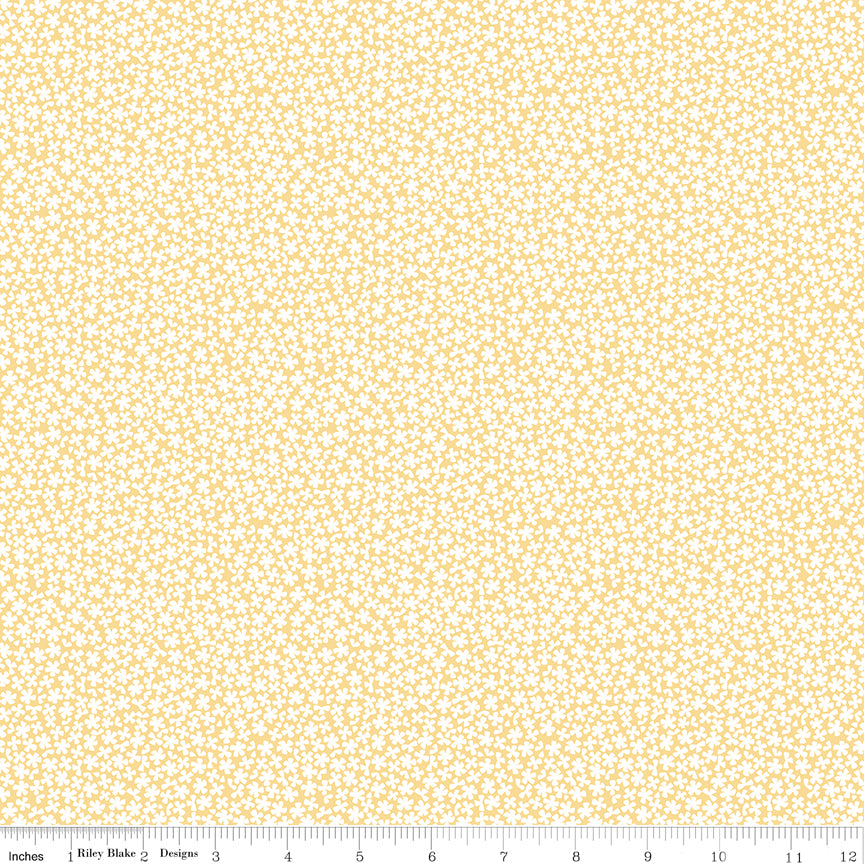 Sunshine and Sweet Tea Sweet Alyssum Sunshine for Riley Blake Fabrics C14326-SUNSHINE