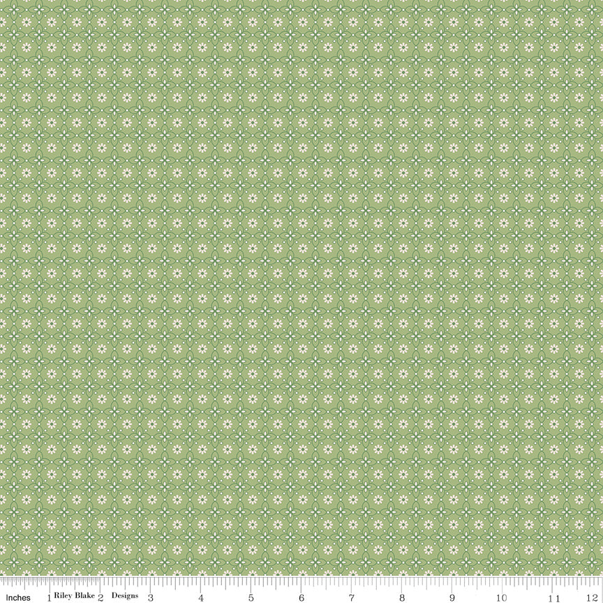 Custom Green Fat Quarter Bundle (5 fabrics) from Mercantile by Lori Holt for Riley Blake Designs