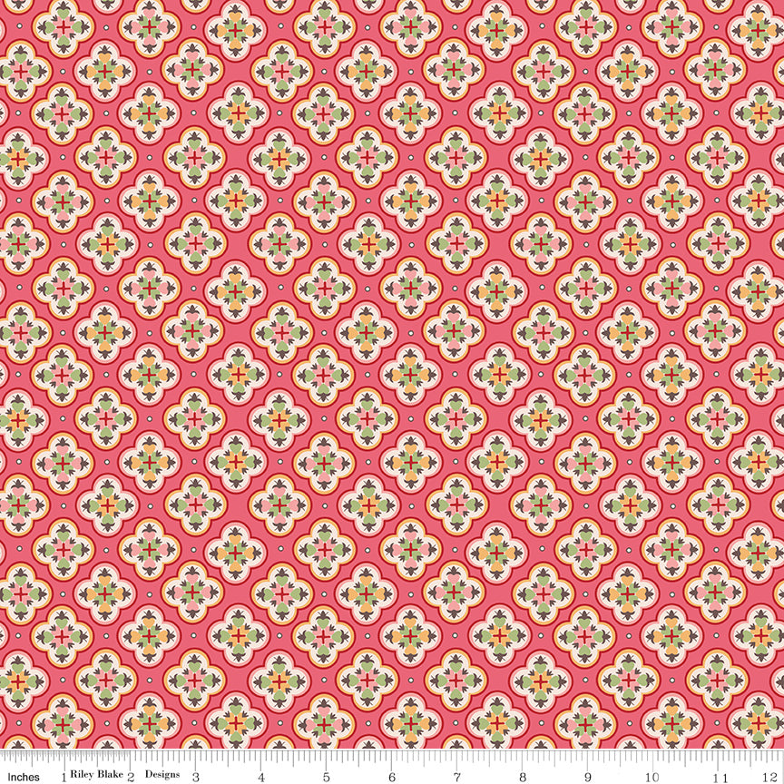 Custom Red Fat Quarter Bundle (5 fabrics) from Mercantile by Lori Holt for Riley Blake Designs