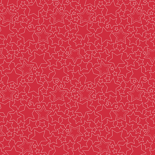 Sweet Freedom Stars Red for Riley Blake Fabrics C14414-RED