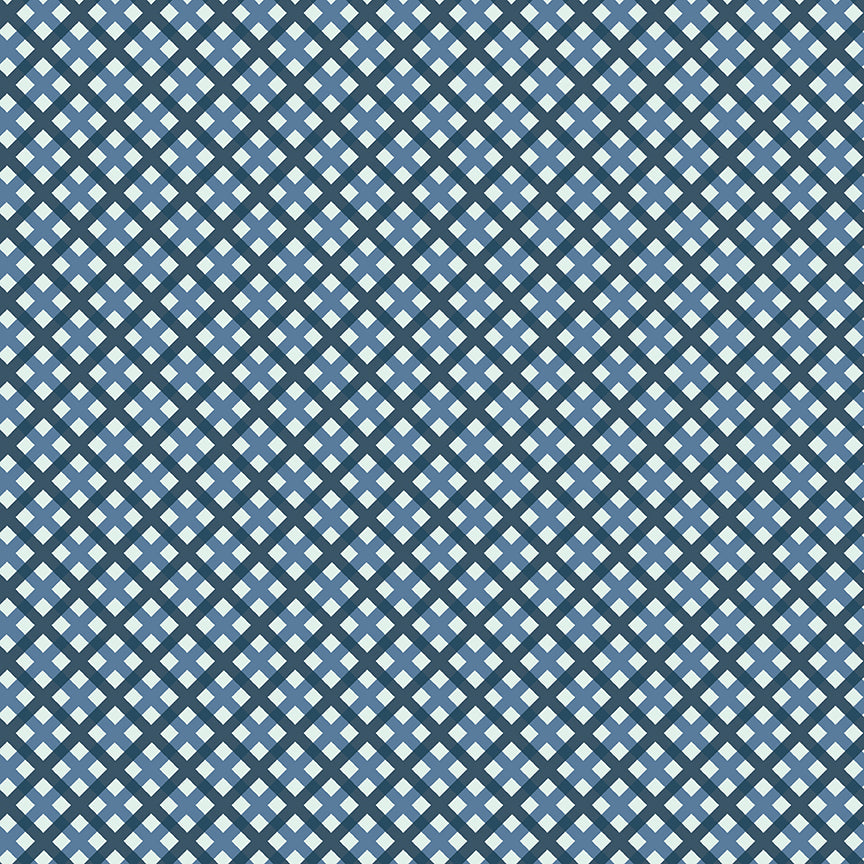 Sweet Freedom Gingham Picnic Blue for Riley Blake Fabrics C14417-BLUE