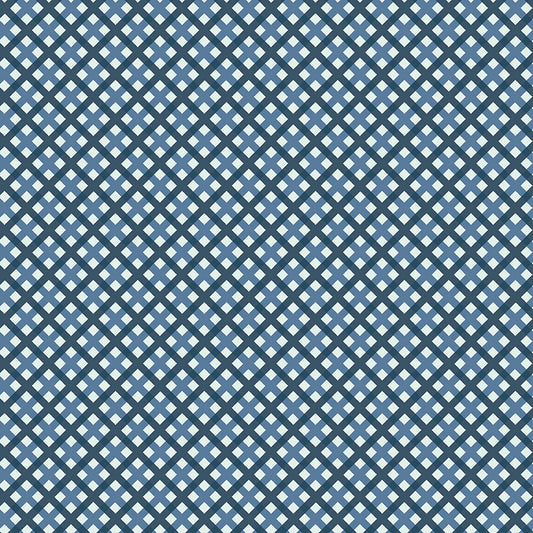 Sweet Freedom Gingham Picnic Blue for Riley Blake Fabrics C14417-BLUE