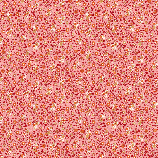 Autumn Bouquet Coral by Lori Holt for Riley Blake Fabrics C14656-CORAL, 1/2 yard increments