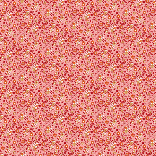 Autumn Bouquet Coral by Lori Holt for Riley Blake Fabrics C14656-CORAL, 1/2 yard increments