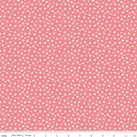 Gone Glamping Blossoms Coral by Lori Whitlock for Riley Blake Fabrics C14794-CORAL, 1/2 yard increments