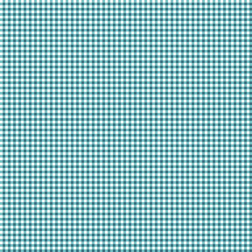 Gone Glamping Gingham Blue by Lori Whitlock for Riley Blake Fabrics C14795-BLUE, 1/2 yard increments