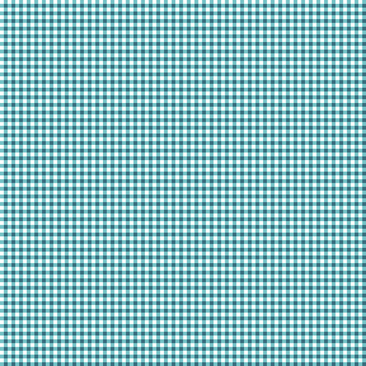 Gone Glamping Gingham Blue by Lori Whitlock for Riley Blake Fabrics C14795-BLUE, 1/2 yard increments