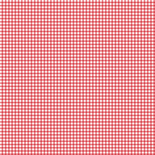 Gone Glamping Gingham Red by Lori Whitlock for Riley Blake Fabrics C14795-RED, 1/2 yard increments