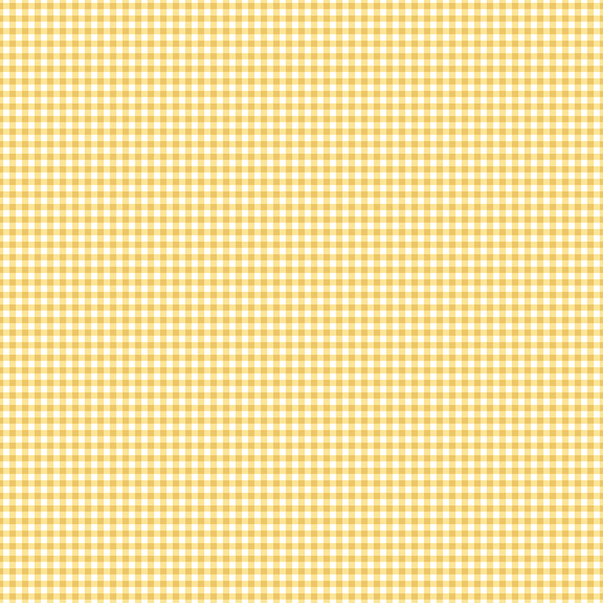 Gone Glamping Gingham Yellow by Lori Whitlock for Riley Blake Fabrics C14795-YELLOW, 1/2 yard increments