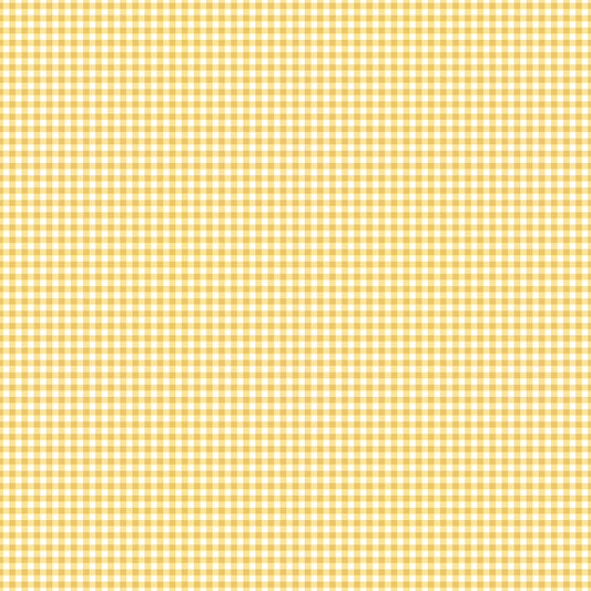 Gone Glamping Gingham Yellow by Lori Whitlock for Riley Blake Fabrics C14795-YELLOW, 1/2 yard increments