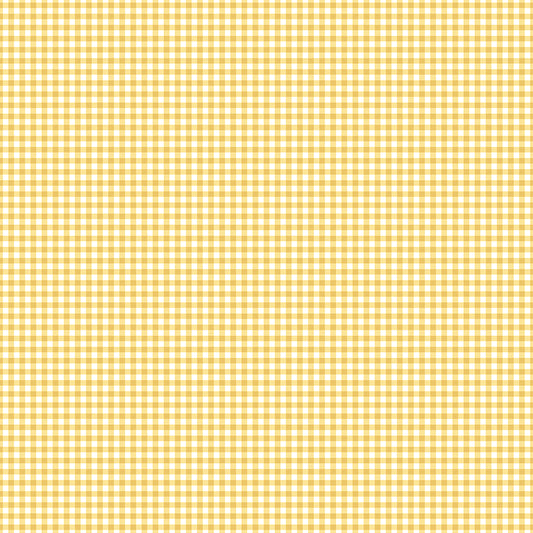 Gone Glamping Gingham Yellow by Lori Whitlock for Riley Blake Fabrics C14795-YELLOW, 1/2 yard increments