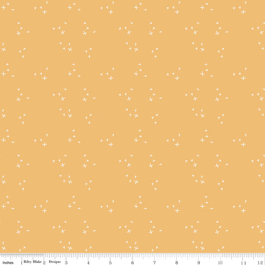 Pumpkin Spice Sparkle Gold by Simple Simon & Company for Riley Blake Fabrics C14994-GOLD, 1/2 yard increments