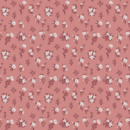 A Walk on the Prairie Floral Dusty Rose by Melissa Gilbert for Riley Blake Fabrics C15232-DUSTYROSE, 1/2 yard increments