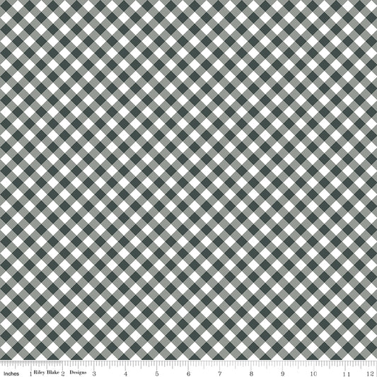 A Walk on the Prairie Gingham Deep River by Melissa Gilbert for Riley Blake Fabrics C15236-DEEPRIVER, 1/2 yard increments