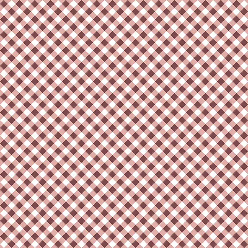 A Walk on the Prairie Gingham Dusty Rose by Melissa Gilbert for Riley Blake Fabrics C15236-DUSTYROSE, 1/2 yard increments