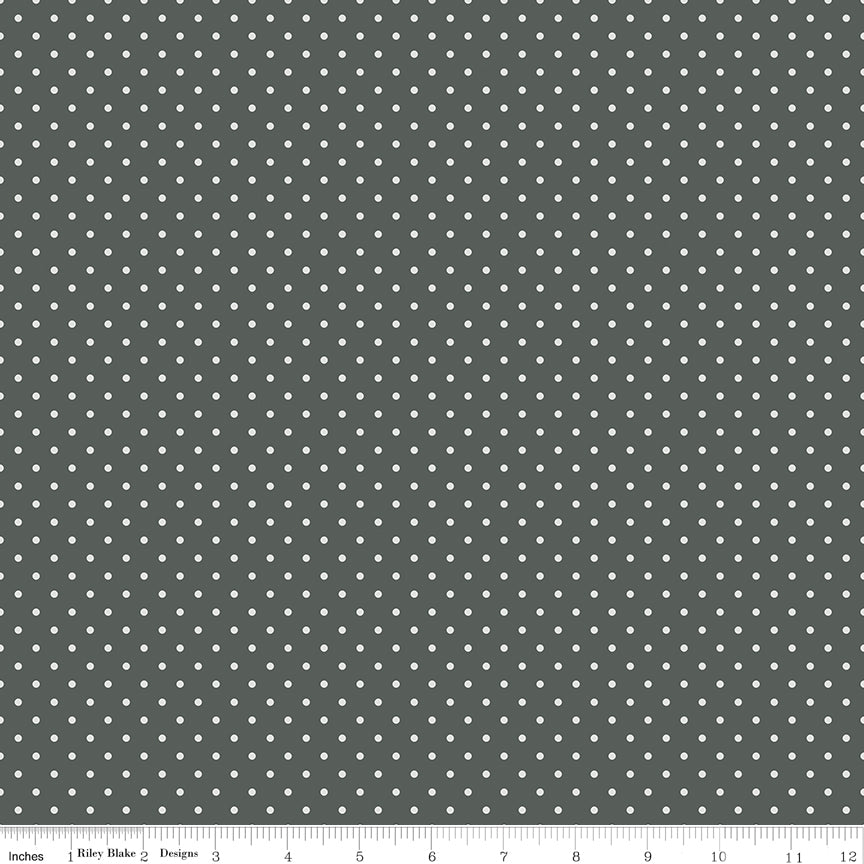 A Walk on the Prairie Dots Deep River by Melissa Gilbert for Riley Blake Fabrics C15237-DEEPRIVER, 1/2 yard increments