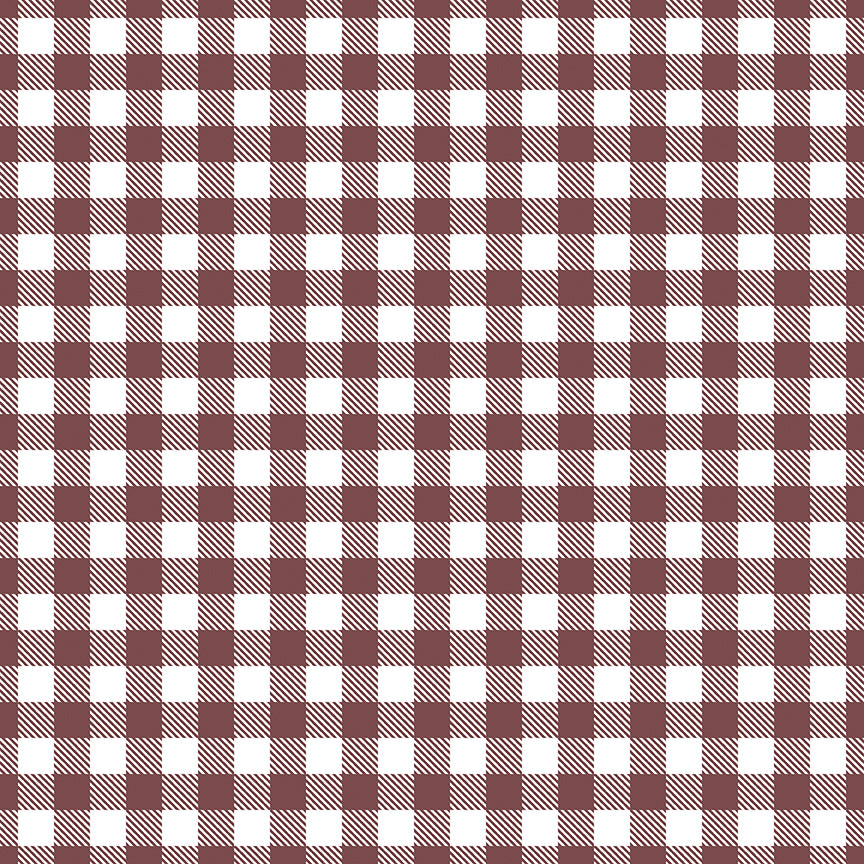 A Walk on the Prairie Plaid Marsala by Melissa Gilbert for Riley Blake Fabrics C15238-MARSALA, 1/2 yard increments