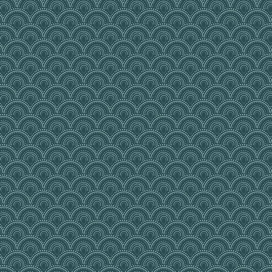 Vintage Charm Scallops Midnight by Dani Mogstad for Riley Blake Fabrics C15272-MIDNIGHT, 1/2 yard increments