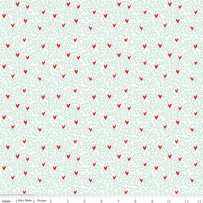 You & Me Dots Cream by Sandy Gervais for Riley Blake Fabrics C15402-CREAM, 1/2 yard increments