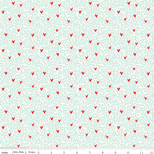 You & Me Dots Cream by Sandy Gervais for Riley Blake Fabrics C15402-CREAM, 1/2 yard increments