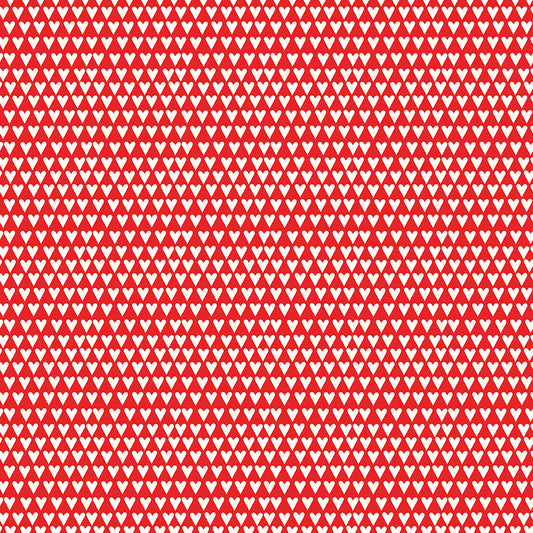 You & Me Hearts Red by Sandy Gervais for Riley Blake Fabrics C15403-RED, 1/2 yard increments