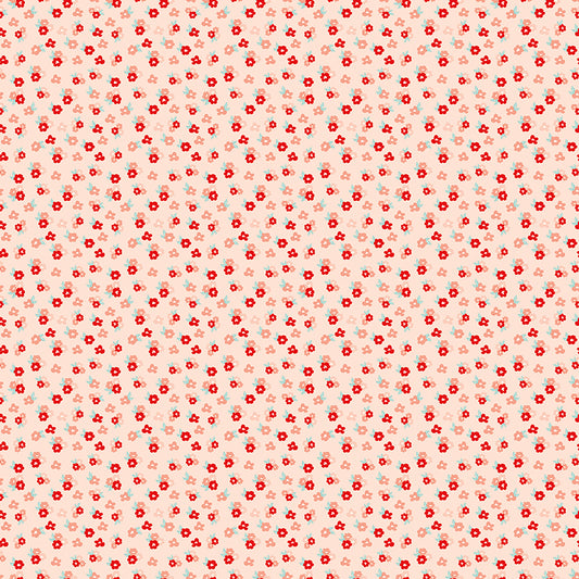 You & Me Tossed Floral Pink by Sandy Gervais for Riley Blake Fabrics C15404-PINK, 1/2 yard increments