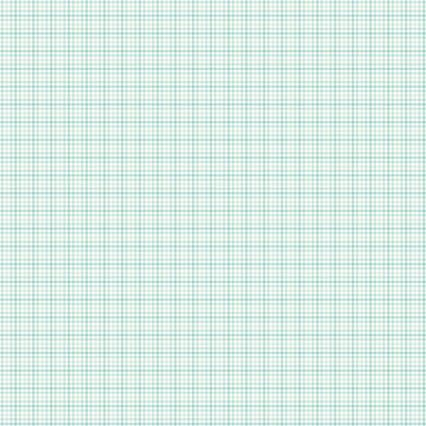 You & Me Plaid Aqua by Sandy Gervais for Riley Blake Fabrics C15406-AQUA, 1/2 yard increments
